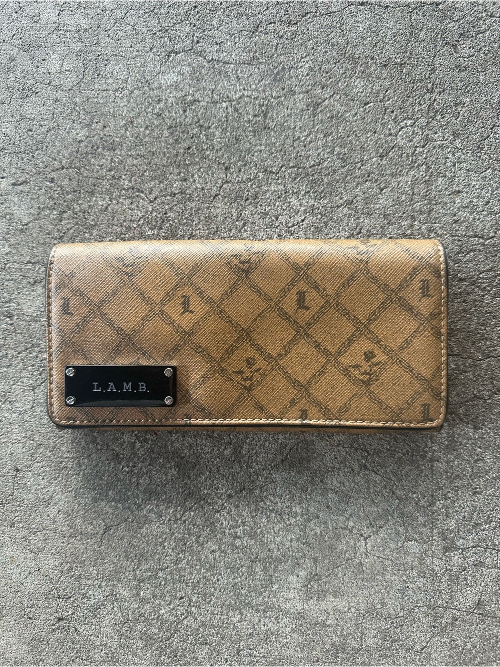 Y2K L.A.M.B. Gwen Stafani Alston Brown Monogram Wallet